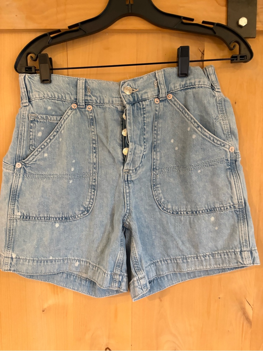 FREE PEOPLE: Light Blue Denim Women's Shorts